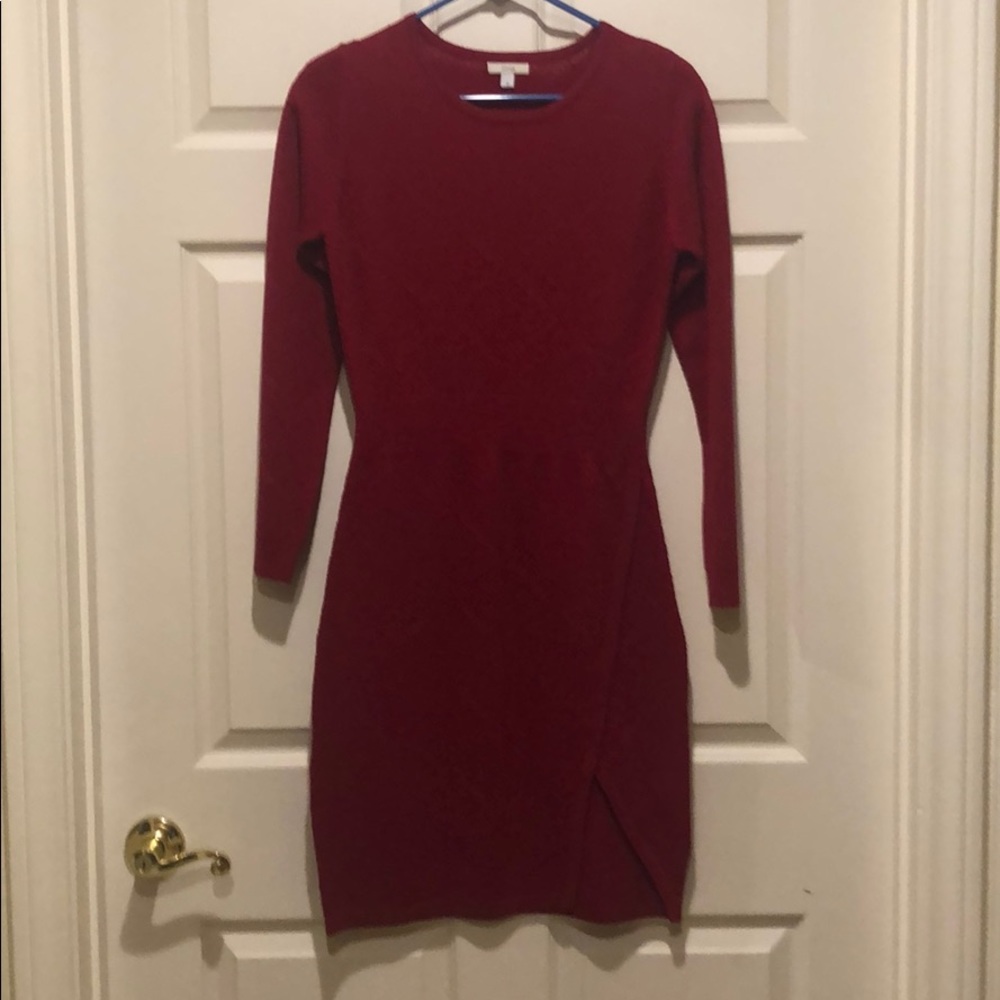 Sexy Red Sweater Dress
